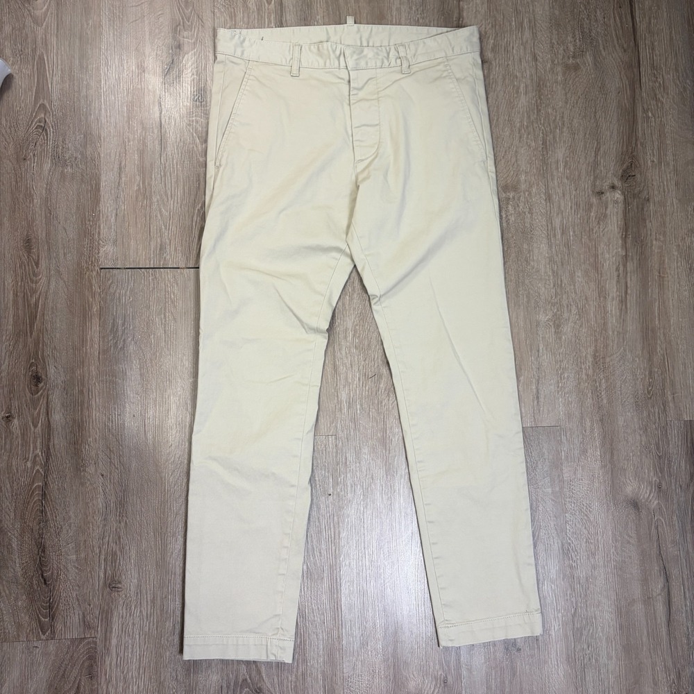 Dsquared2 Cool Guy Fit Slim Chinos Mens 48 34x30 Tan Beige S71KB0575